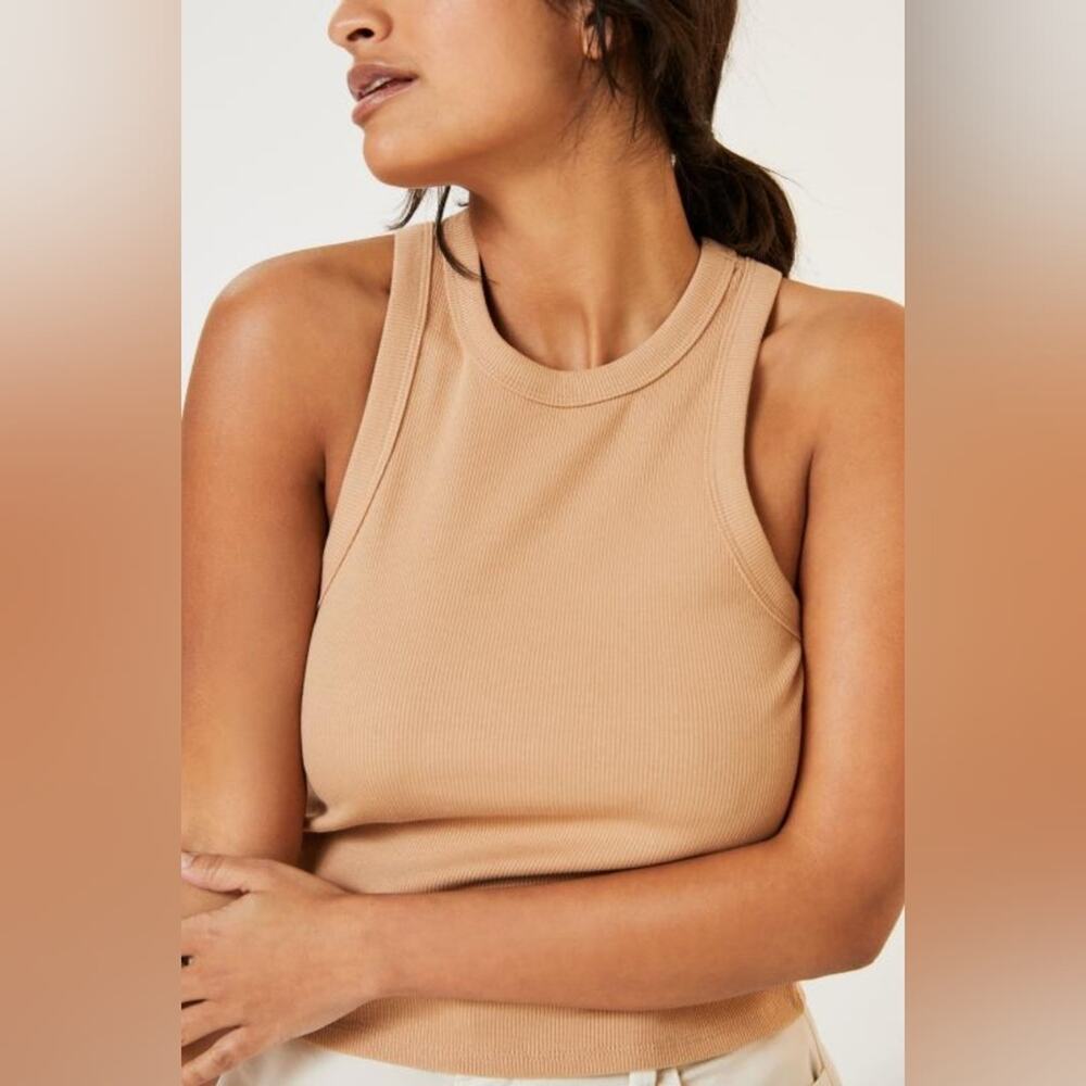 Anthropologie Maeve Cropped Racerback tank top NWT